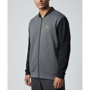 Vegas Golden Knights Full-Zip Jacket XL Gray & Black Polyester Spandex Blend Lon